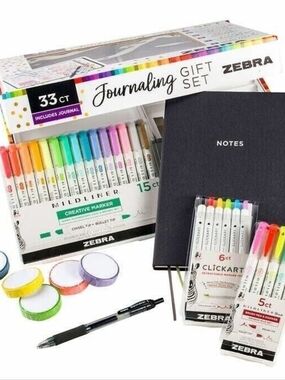 Zebra Journaling Gift Set with Colorful Mildliner Markers New